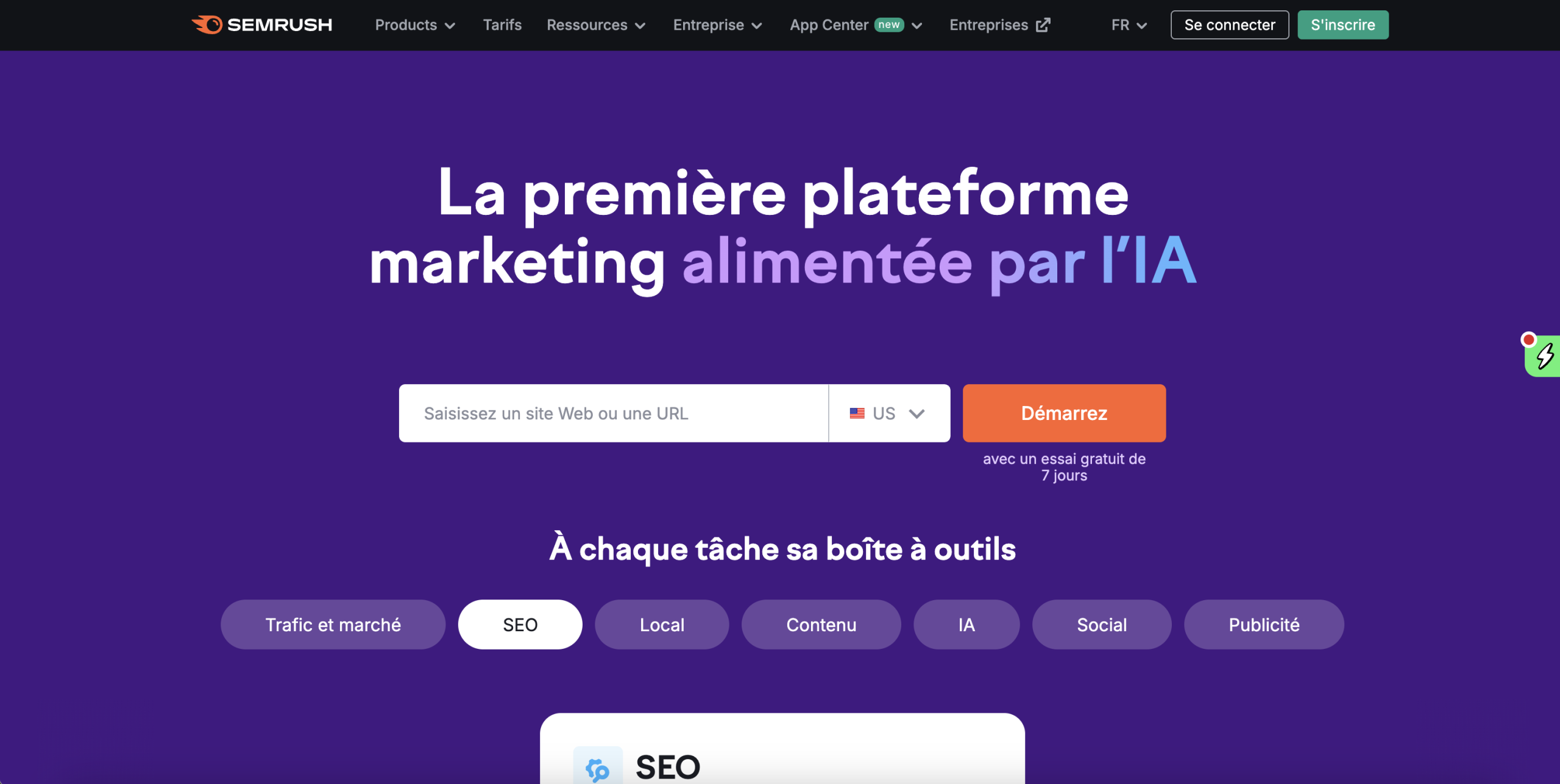 veille concurrentielle SEM Rush